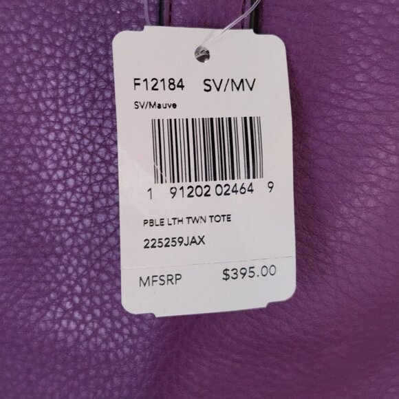 Nwt Coach Town Leather Purple Tote Bag Purse - Picture 4 of 8